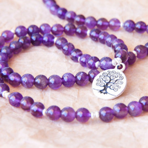 amethyst mala bracelet meditation