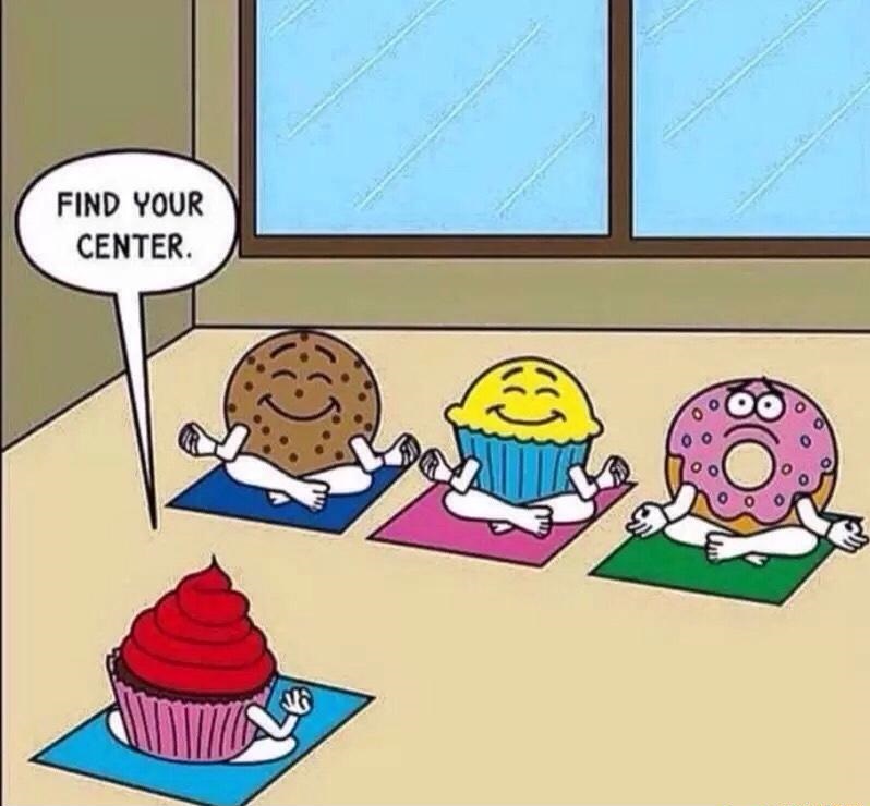 Find Your Center Meditation Joke
