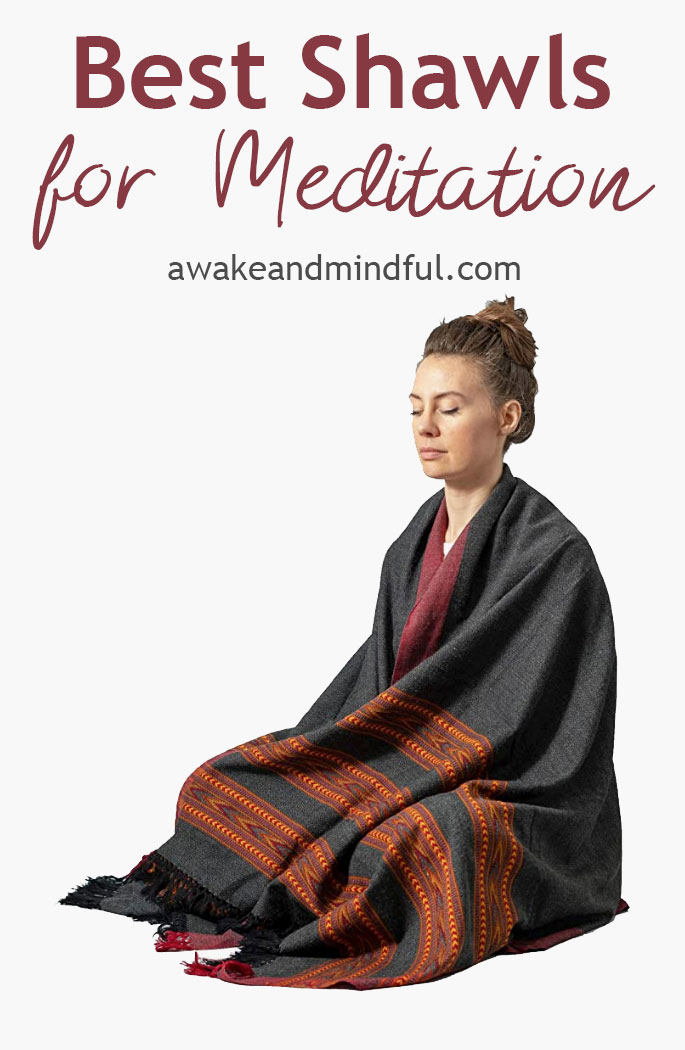 Om Shanti Crafts Meditation Shawl or Meditation Blanket, Wool