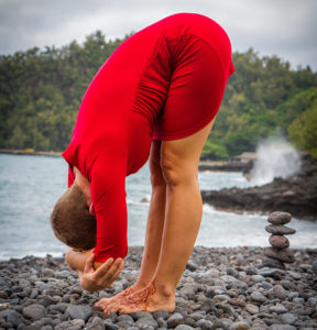 Standing Forward Fold Yoga to Beat the Winter Blues