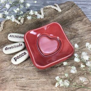 Inspirational Stones with Heart Dish