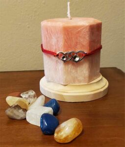 Valentine's Day Surprise Candle with Crystals