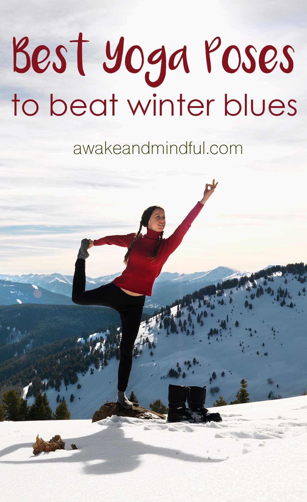 beautiful flexible young woman made yoga morning poses in cold winter day  Stock Photo - Alamy